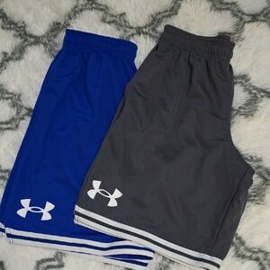 Under Armour Men's Blue and Gray Sports Shorts